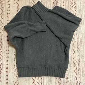 dark green ribbed oversized comfy sweater